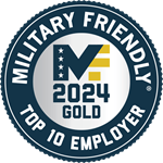 Military Friendly Top 10 Employer 2024 logo