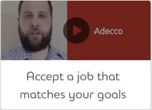 Accept a job that matches your goals